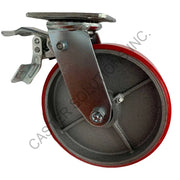 4" x 2" Total-locking Plate Caster with Polyon™ Wheel