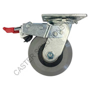 8" x 2" Total-locking Plate Caster with Ergolastomer™ Wheel
