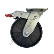 8" x 2" Total-locking Plate Caster with MaxRok™ Wheel