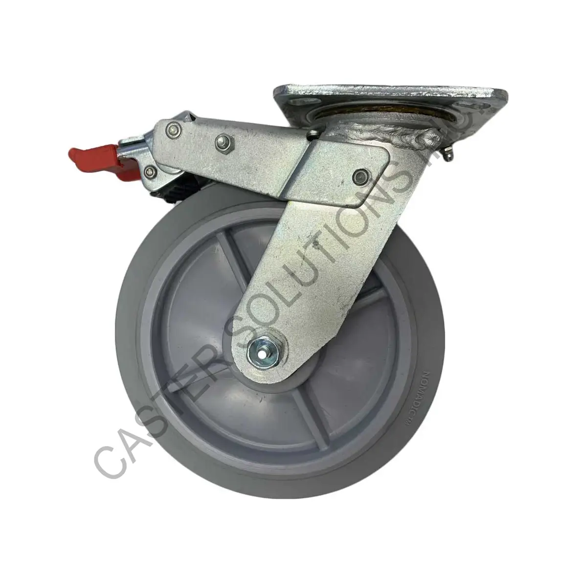 8" x 2" Total-locking Plate Caster with Nomadic™ Wheel