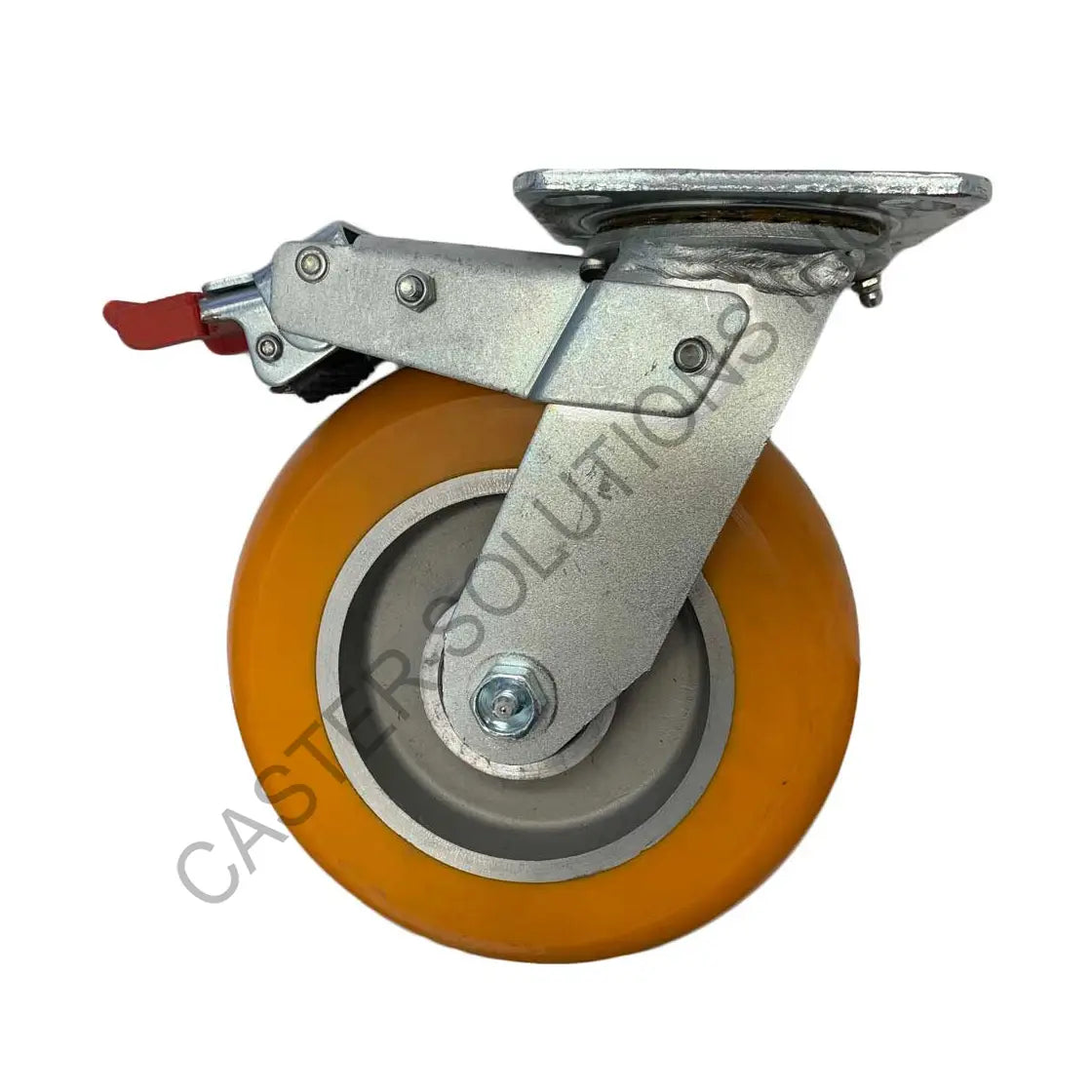 8" x 2" Total-locking Plate Caster with UltraFlex™ Wheel