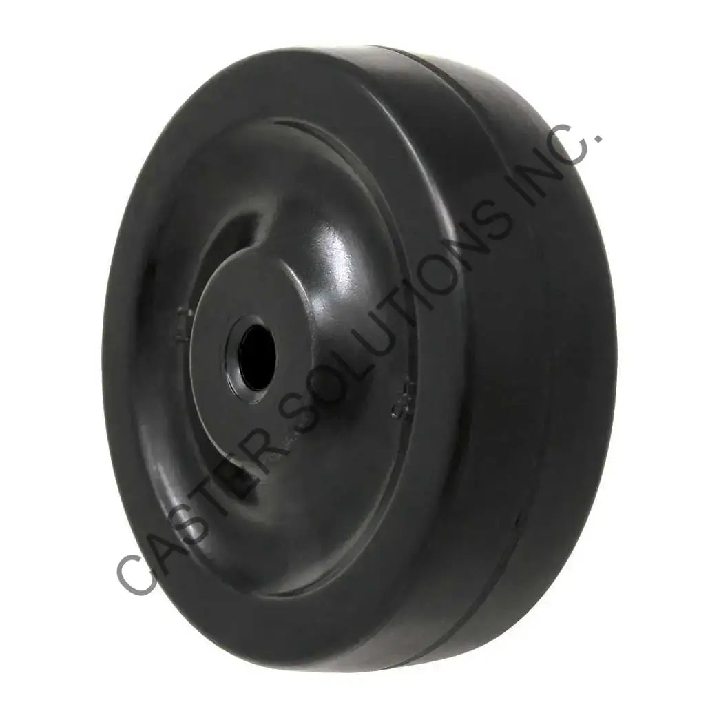 5" x 1.25" Hard Rubber Plain Bore Wheel