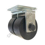 12" x 4" Rigid Plate Caster with IronMan™ Wheel