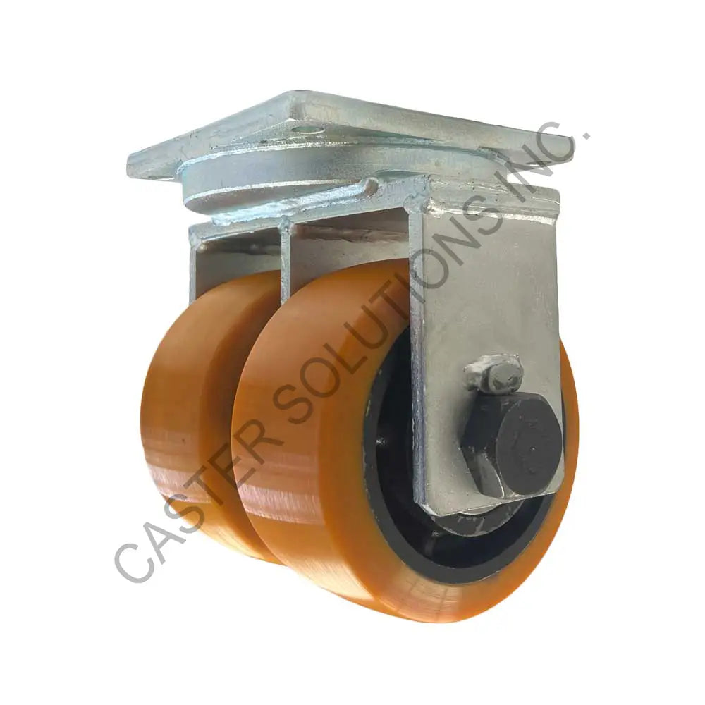 12" x 4" Rigid Plate Caster with Titan™ Polymer Wheel