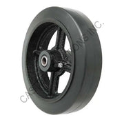 8" x 2" Mold-On Rubber Roller Bearing Wheel