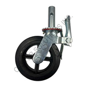 8" x 2" Total-locking Scaffold Stem Caster with Mold-On Rubber Wheel